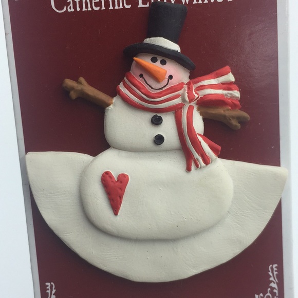 Catherine Lillywhite’s Snowman Christmas Holiday Winter Brooch Gail West New - Picture 2 of 6